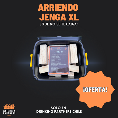 OFERTA ARRIENDO Pack Mesa Beerpong + Jenga XL